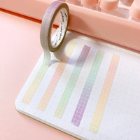Washi Tape - 7mm Skinny Grid Washi Bundle (7 pieces)