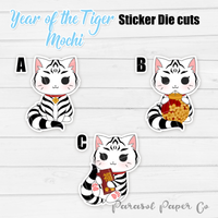 Pandy and Friends - Sticker Die Cut - Year of the Tiger Mochi