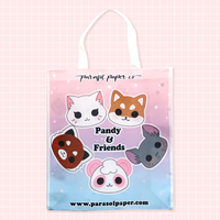 Pandy and Friends Logo Reusable Shopping Tote